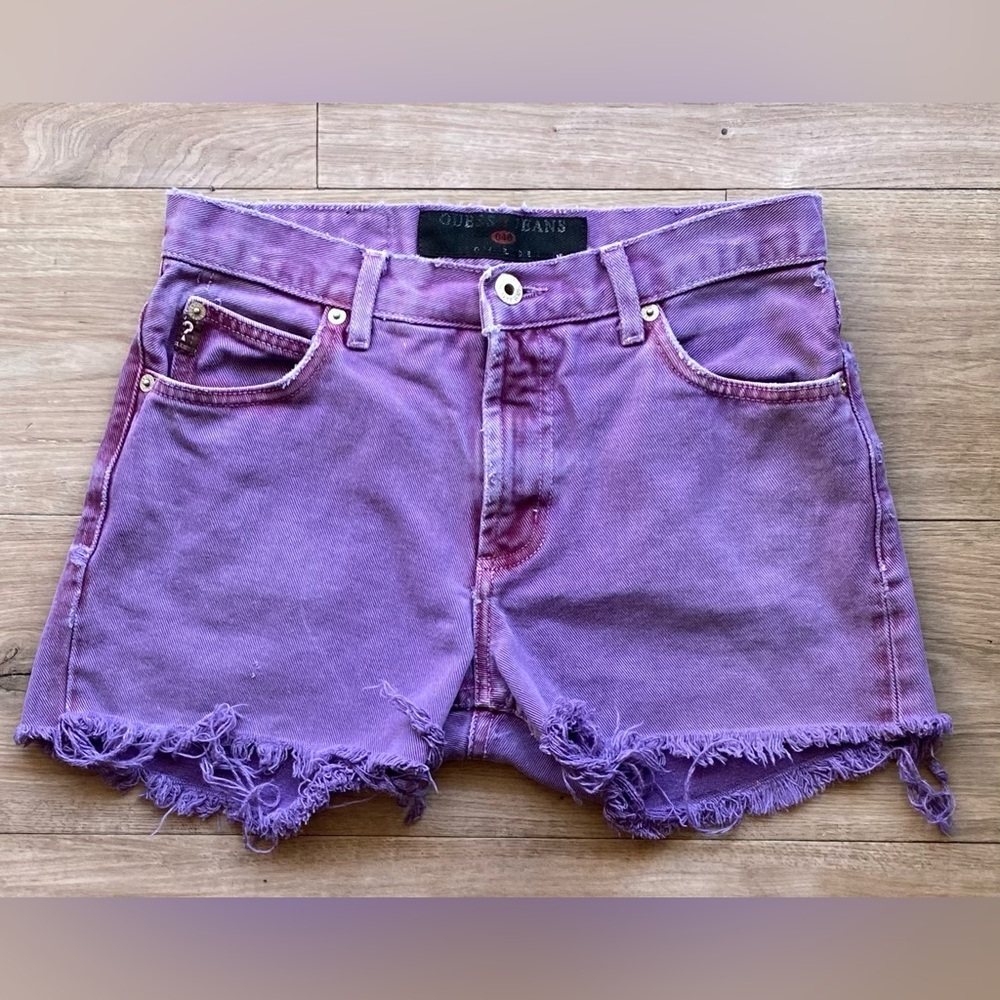 Vintage Guess Purple Cutoff Shorts